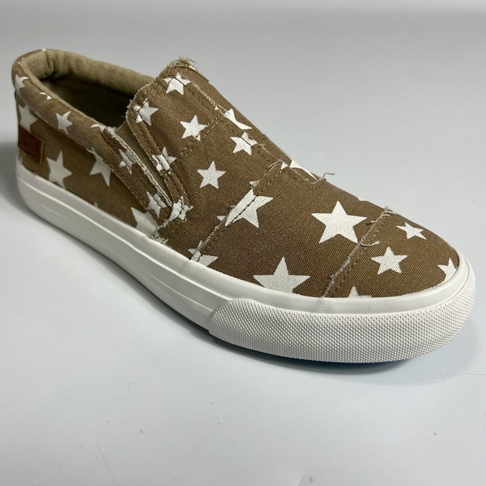 Blowfish Malibu Maddox Comfort Slip On Shoe Women's Size 7.5 Cream Coffee Galaxy